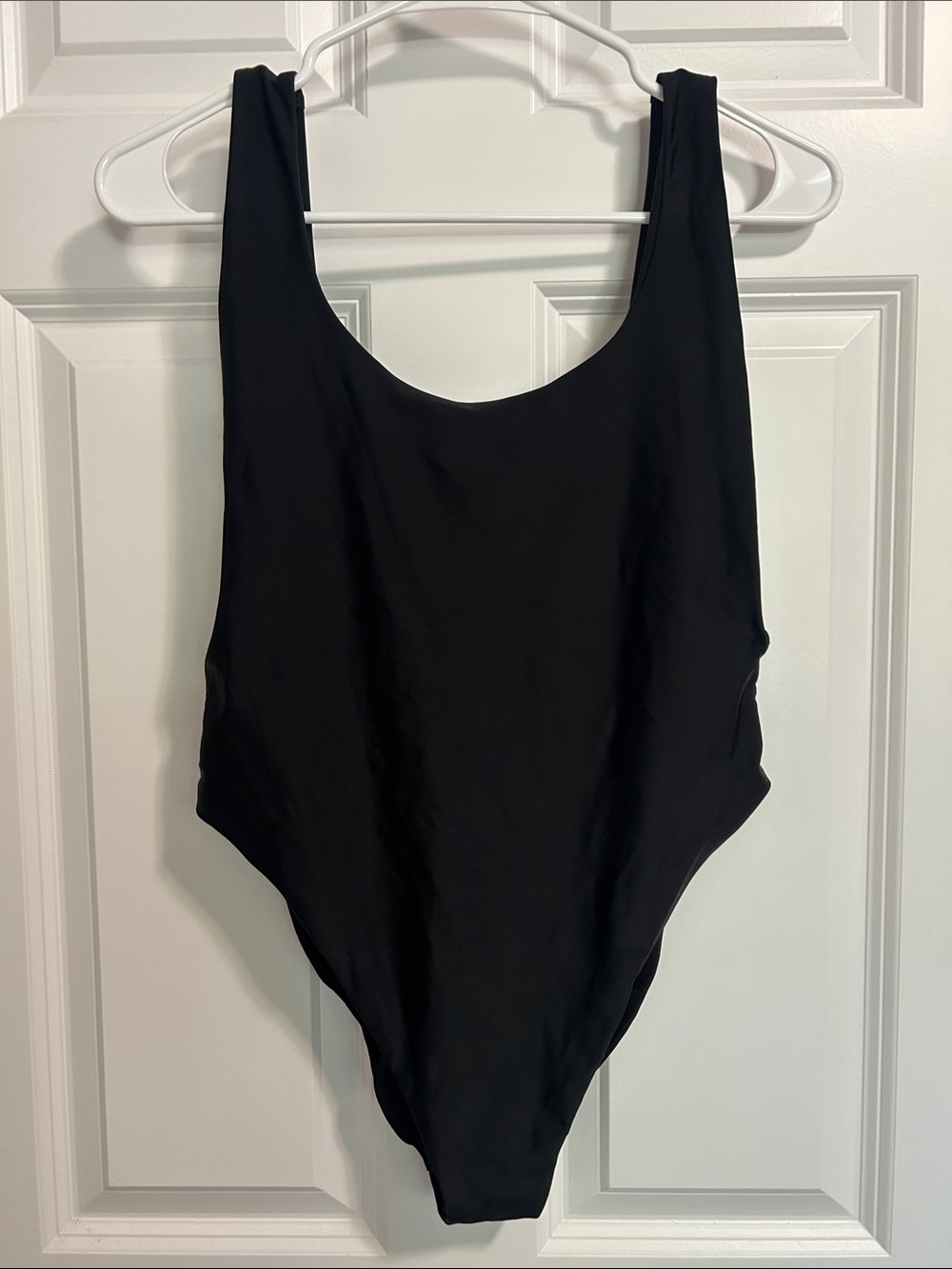 aerie Black Scoop-Back One-Piece Swimsuit